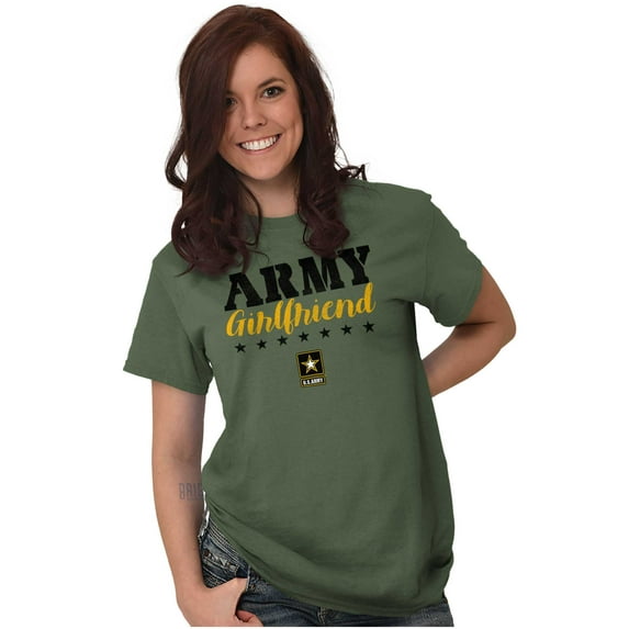 US Army Girlfriend Military Logo Women's Graphic T Shirt Tees Brisco Brands S