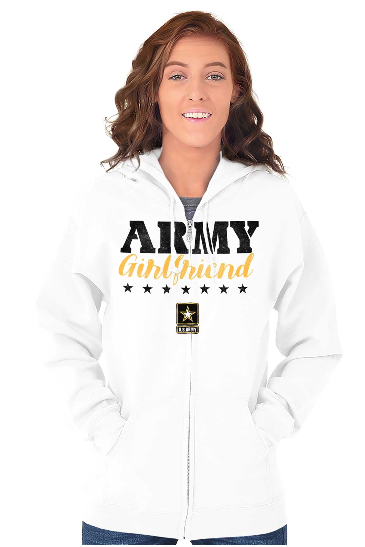 Brisco Brands US Army Veteran Pride Hoodie - Military United States Sweatshirt For Men & Women