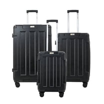 U.S Army Hawk ABS Hard Shell Spinner Luggage, Lightweight and Expandable, Black, 3 Piece, 20 in 24 in 28 in