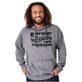 thumbnail image 1 of US Army Logo Hubby Defending Freedom Hoodie Sweatshirt Women Brisco Brands S, 1 of 6