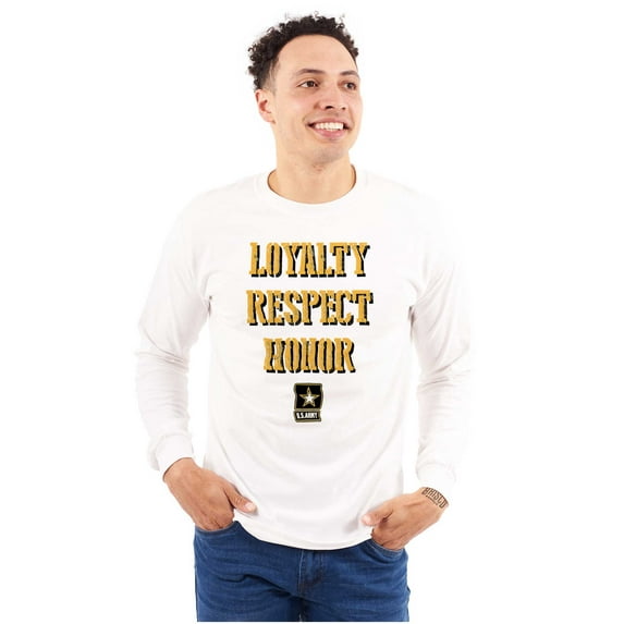US Army Logo Loyalty Respect Honor Long Sleeve TShirt Men Women Brisco Brands S