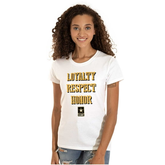 US Army Logo Loyalty Respect Honor Women's T Shirt Ladies Tee Brisco Brands S