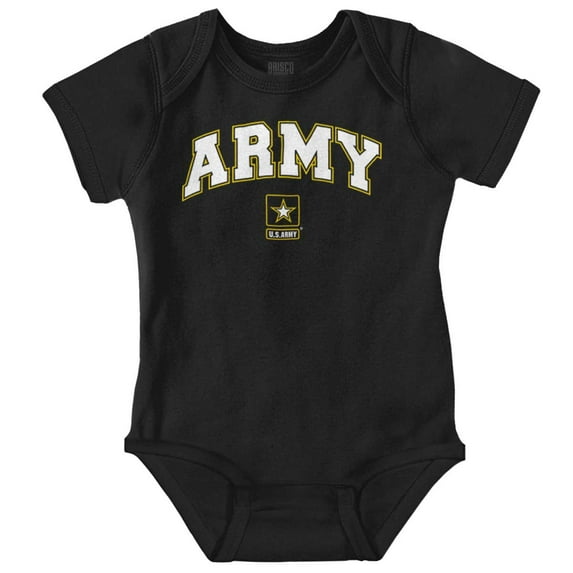 US Army Logo Military PT Training Romper Boys or Girls Infant Baby Brisco Brands 12M