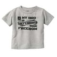 thumbnail image 1 of US Army Logo My Bro Defending Freedom Toddler Boy Girl T Shirt Infant Toddler Brisco Brands 2T, 1 of 6