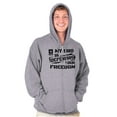thumbnail image 1 of US Army Logo My Bro Defending Freedom Unisex Plus Size Zip Hoodie Brisco Brands 2X, 1 of 5