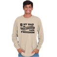 thumbnail image 1 of US Army Logo My Dad Defending Freedom Long Sleeve TShirt Men Women Brisco Brands X, 1 of 6