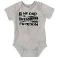 thumbnail image 1 of US Army Logo My Dad Defending Freedom Romper Boys or Girls Infant Baby Brisco Brands 12M, 1 of 7