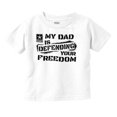 thumbnail image 1 of US Army Logo My Dad Defending Freedom Toddler Boy Girl T Shirt Infant Toddler Brisco Brands 6M, 1 of 6