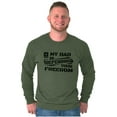 thumbnail image 1 of US Army Logo My Dad Defending Freedom Unisex Plus Size Long Sleeve Shirt Brisco Brands 2X, 1 of 4