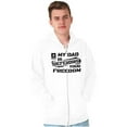 thumbnail image 1 of US Army Logo My Dad Defending Freedom Unisex Plus Size Zip Hoodie Brisco Brands 5X, 1 of 5