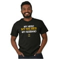 thumbnail image 1 of US Army Logo My Husband Hero Soldier Women's Graphic T Shirt Tees Brisco Brands S, 1 of 4
