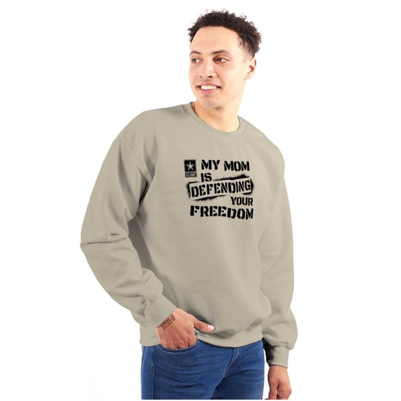 US Army Logo My Mom Defending Freedom Sweatshirt for Men or Women Brisco Brands 4X