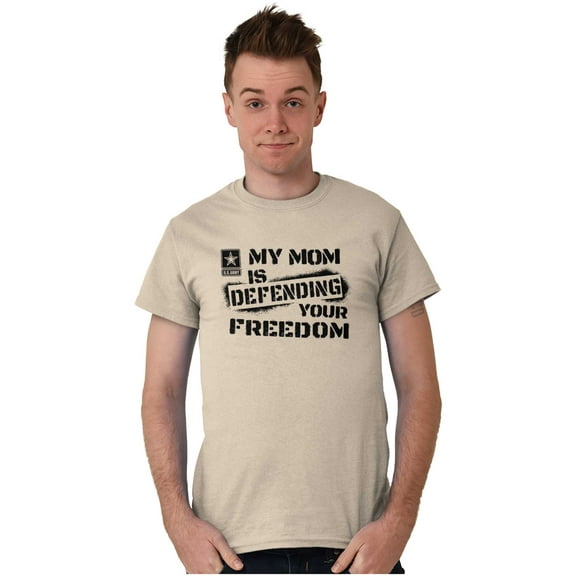 US Army Logo My Mom Defending Freedom Unisex Plus Size Graphic Tee Brisco Brands 3X