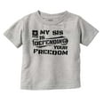thumbnail image 1 of US Army Logo My Sis Defending Freedom Toddler Boy Girl T Shirt Infant Toddler Brisco Brands 18M, 1 of 6