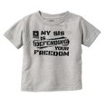thumbnail image 1 of US Army Logo My Sis Defending Freedom Toddler Boy Girl T Shirt Infant Toddler Brisco Brands 24M, 1 of 6