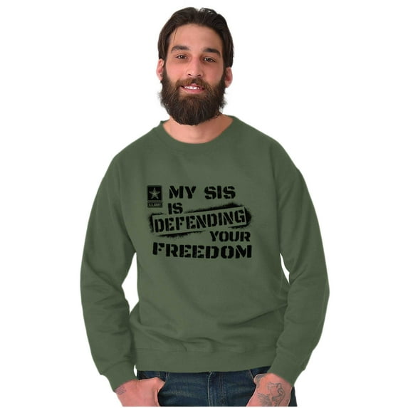 US Army Logo My Sis Defending Freedom Unisex Plus Size Sweatshirt Brisco Brands 2X