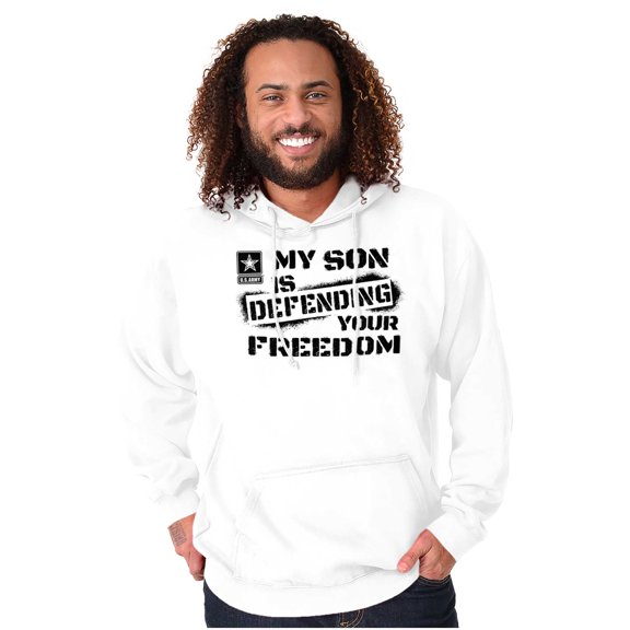 US Army Logo My Son Defending Freedom Hoodie Sweatshirt Women Men Brisco Brands M