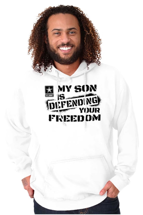 US Army Logo My Son Defending Freedom Unisex Plus Size Hoodie Brisco Brands 5X