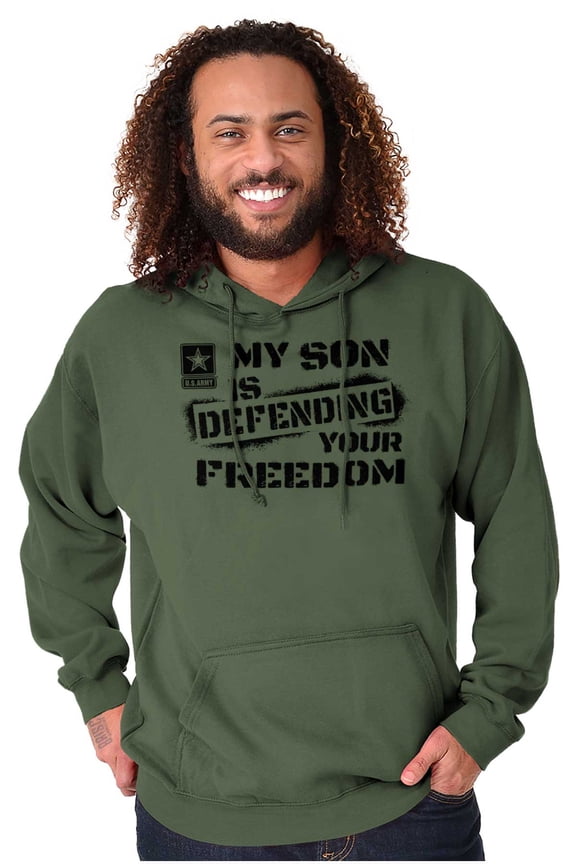 US Army Logo My Son Defending Freedom Unisex Plus Size Hoodie Brisco Brands 5X