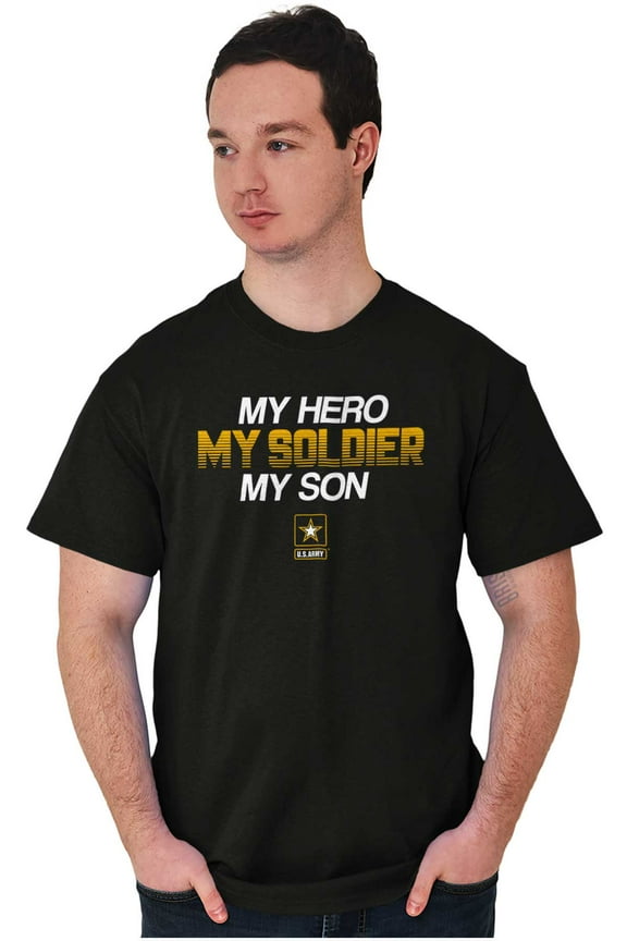 US Army Logo My Son Hero Soldier Men's Graphic T Shirt Tees Brisco Brands L