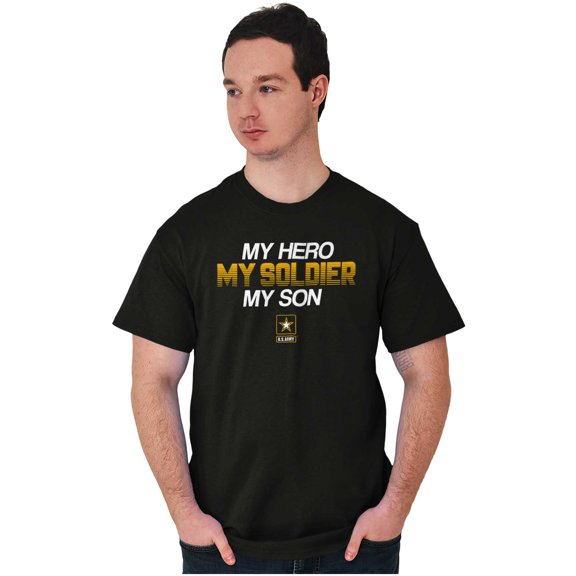 US Army Logo My Son Hero Soldier Men's Graphic T Shirt Tees Brisco Brands L