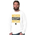 thumbnail image 1 of US Army Logo Never Accept Defeat Long Sleeve TShirt Men Women Brisco Brands X, 1 of 6