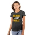 thumbnail image 1 of US Army Logo Never Accept Defeat Women's T Shirt Ladies Tee Brisco Brands S, 1 of 4