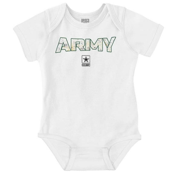 US Army Logo PT Military Training Romper Boys or Girls Infant Baby Brisco Brands 18M