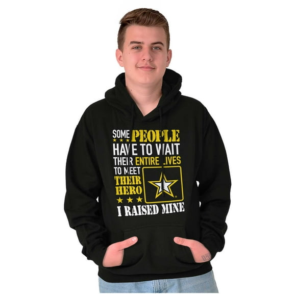 US Army Logo Parent Raised My Hero Hoodie Sweatshirt Women Men Brisco Brands S