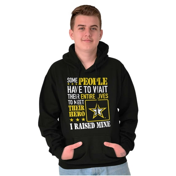 US Army Logo Parent Raised My Hero Hoodie Sweatshirt Women Men Brisco Brands S