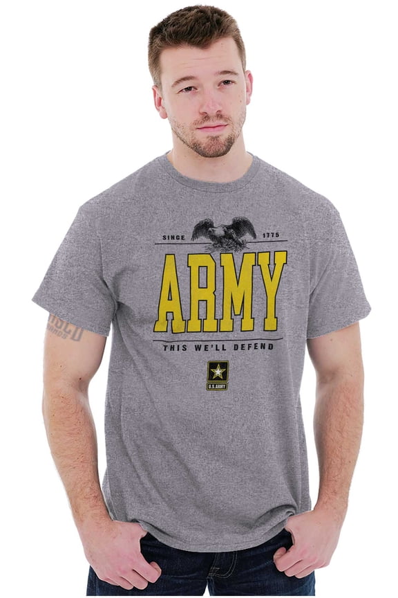 US Army Logo This We'll Defend Eagle Men's Graphic T Shirt Tees Brisco Brands S