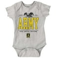 thumbnail image 1 of US Army Logo This We'll Defend Eagle Romper Boys or Girls Infant Baby Brisco Brands 12M, 1 of 7