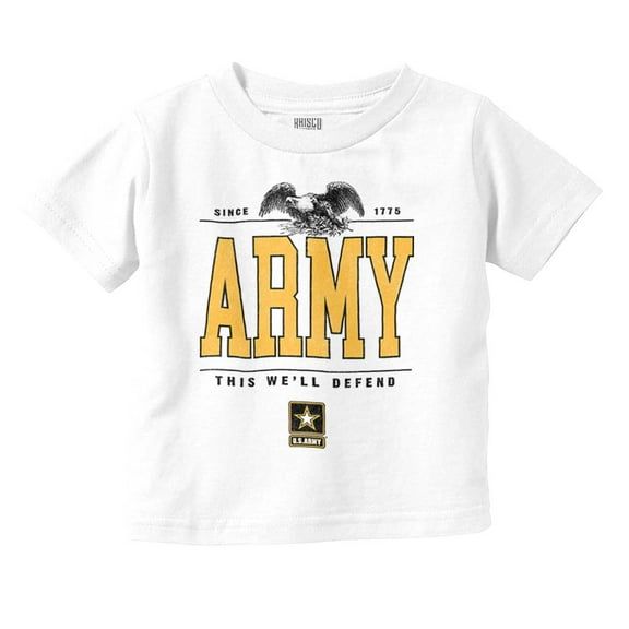 US Army Logo This We'll Defend Eagle Toddler Boy Girl T Shirt Infant Toddler Brisco Brands 3T