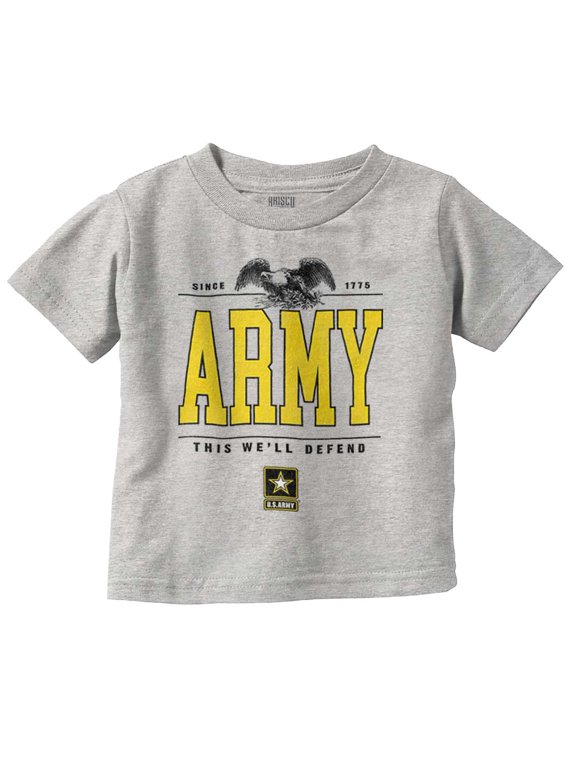 US Army Logo This We'll Defend Eagle Toddler Boy Girl T Shirt Infant Toddler Brisco Brands 6M