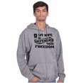 thumbnail image 1 of US Army Logo Wife Defending Freedom Men Big & Tall Zip Hoodie Brisco Brands 2X, 1 of 5