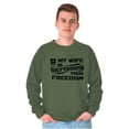 thumbnail image 1 of US Army Logo Wife Defending Freedom Men's Crewneck Sweatshirt Brisco Brands S, 1 of 1