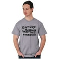 thumbnail image 1 of US Army Logo Wife Defending Freedom Men's Graphic T Shirt Tees Brisco Brands L, 1 of 4