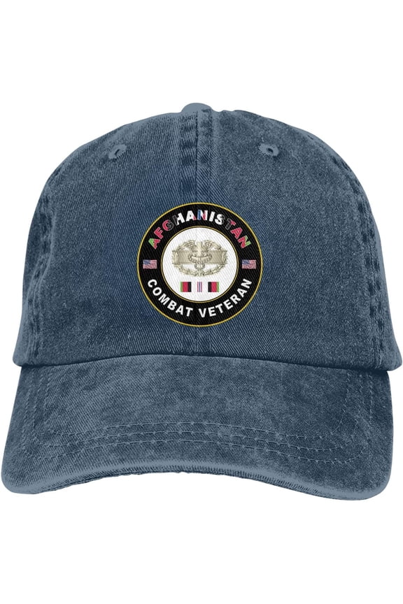 US Army Medic Afghanistan Combat Veteran Dad Hat Baseball Unisex Baseball Adjustable Washed Cap