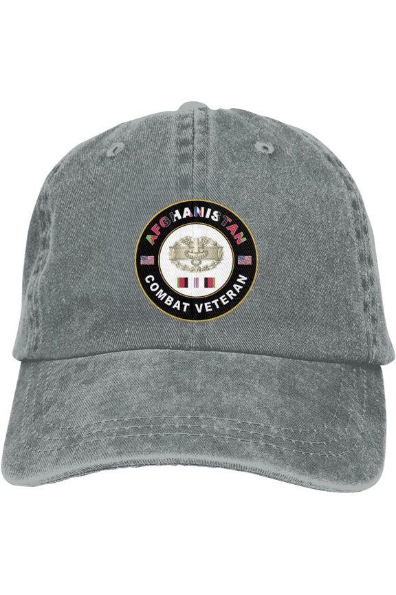 US Army Medic Afghanistan Combat Veteran Dad Hat Baseball Unisex Baseball Adjustable Washed Cap