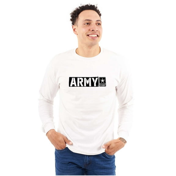 US Army Military Logo PT Training Long Sleeve TShirt Men Women Brisco Brands S