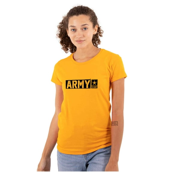US Army Military Logo PT Training Women's T Shirt Ladies Tee Brisco Brands X