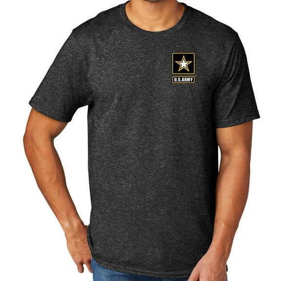 US Army Military Men's TriBlend Tee Shirt, Large Black Heather