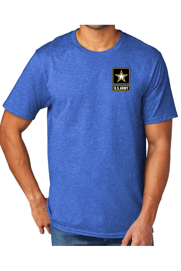 US Army Military Men's TriBlend Tee Shirt, Large Heather Royal