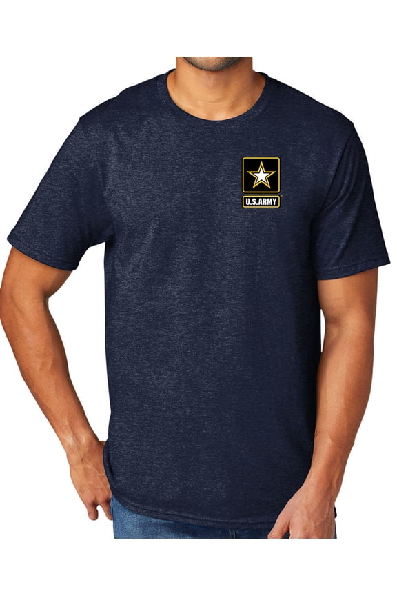 US Army Military Men's TriBlend Tee Shirt, Large Team Navy Heather