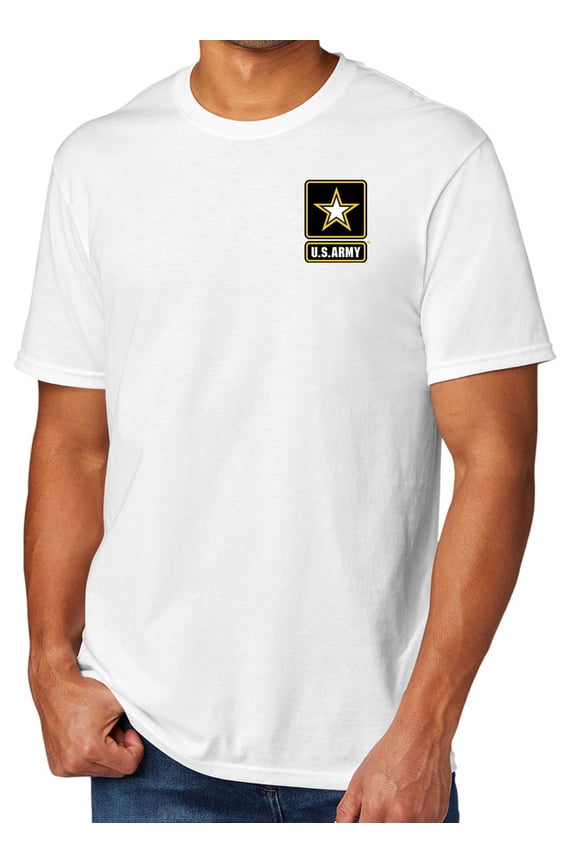 US Army Military Men's TriBlend Tee Shirt, Large White