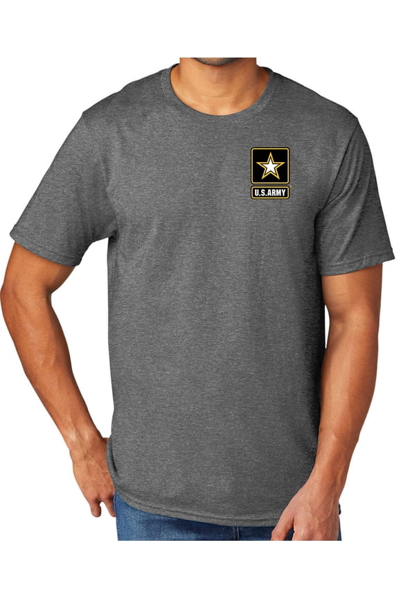 US Army Military Men's TriBlend Tee Shirt, Small Graphite Heather