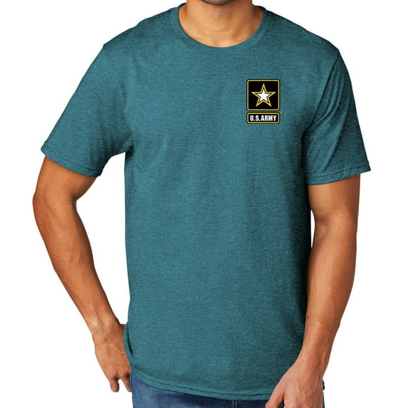 US Army Military Men's TriBlend Tee Shirt, Small Vivid Teal Heather