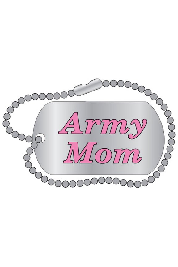 US Army Mom Dog Tag Military Lapel Pin