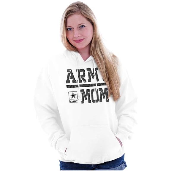 US Army Mom Military Star Logo Hoodie Sweatshirt Women Brisco Brands L