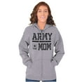thumbnail image 1 of US Army Mom Military Star Logo Women Plus Size Zipper Hoodie Brisco Brands 2X, 1 of 5